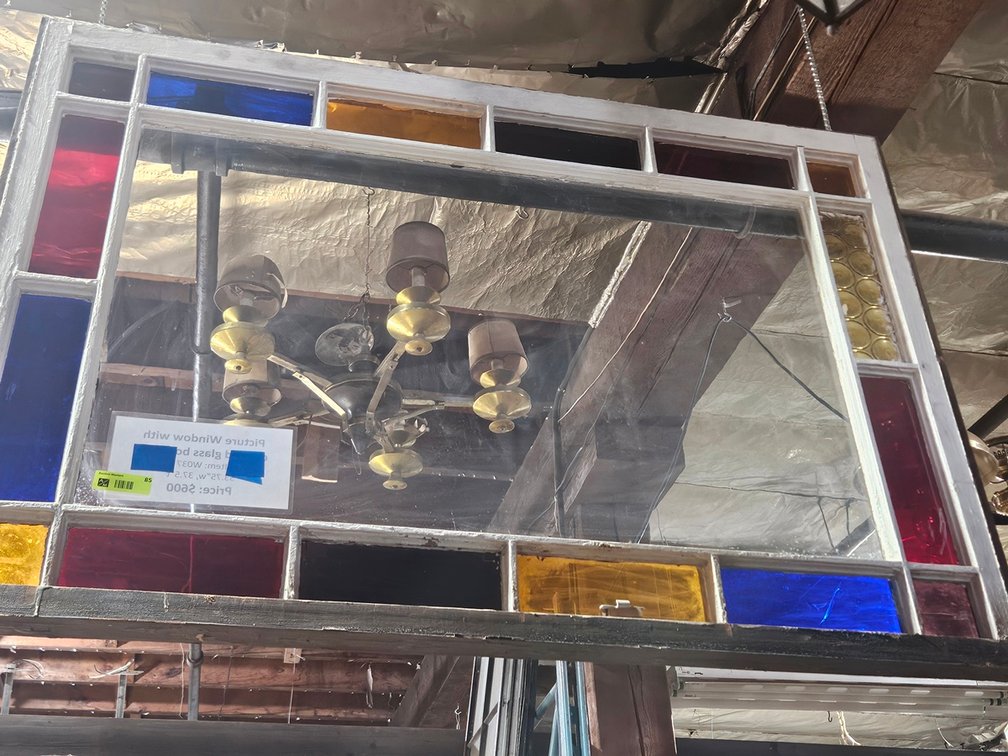Window with Colored Glass, 53.75"x37.5"