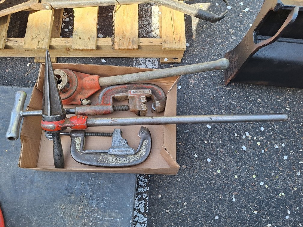 Assorted Pipe Cutters and Threader Tools