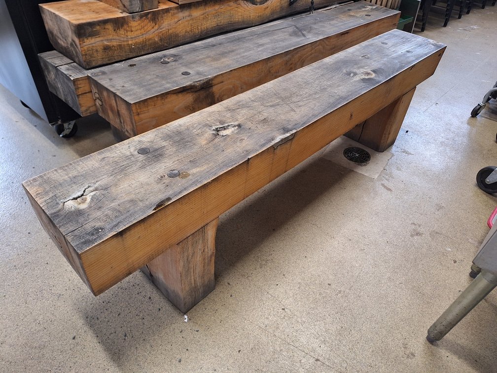 4 Heavy Duty Wood Benches, 72"x11"x19"