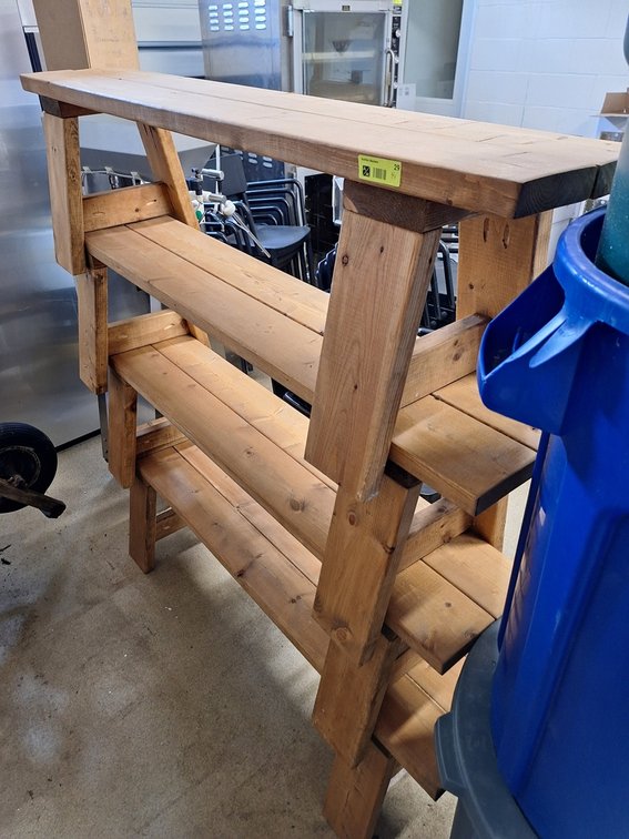 4 Wood Benches, 60"x11"x18"
