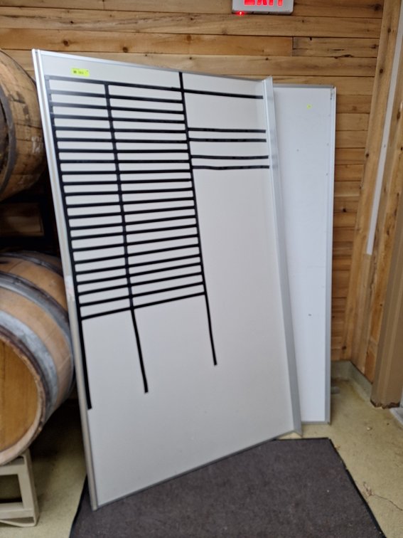 2 Dry Erase Boards, 72"x42" and 72"x48"