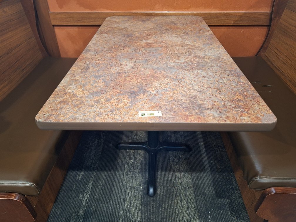6 Dining Tables, 48"x27"x30" (were used in booths)