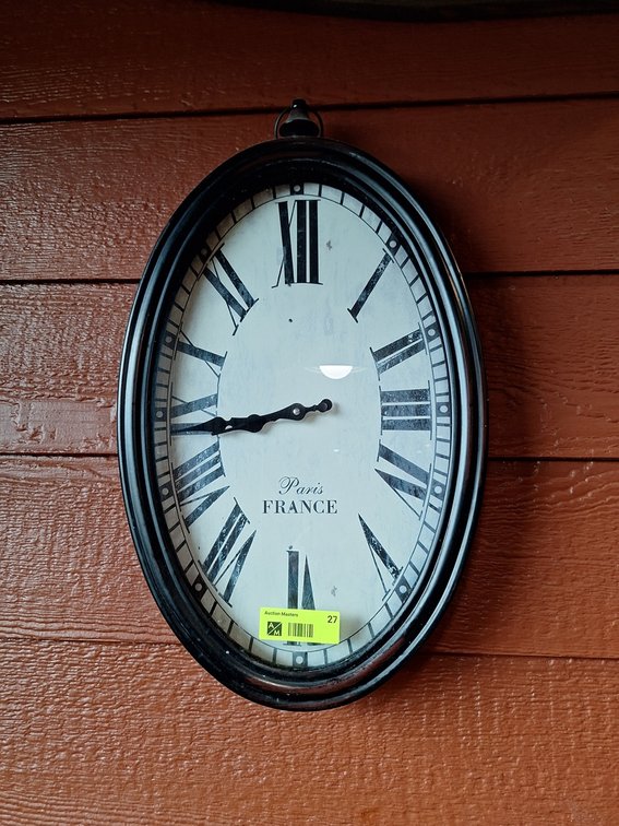 Wall Clock, 13"x21"
