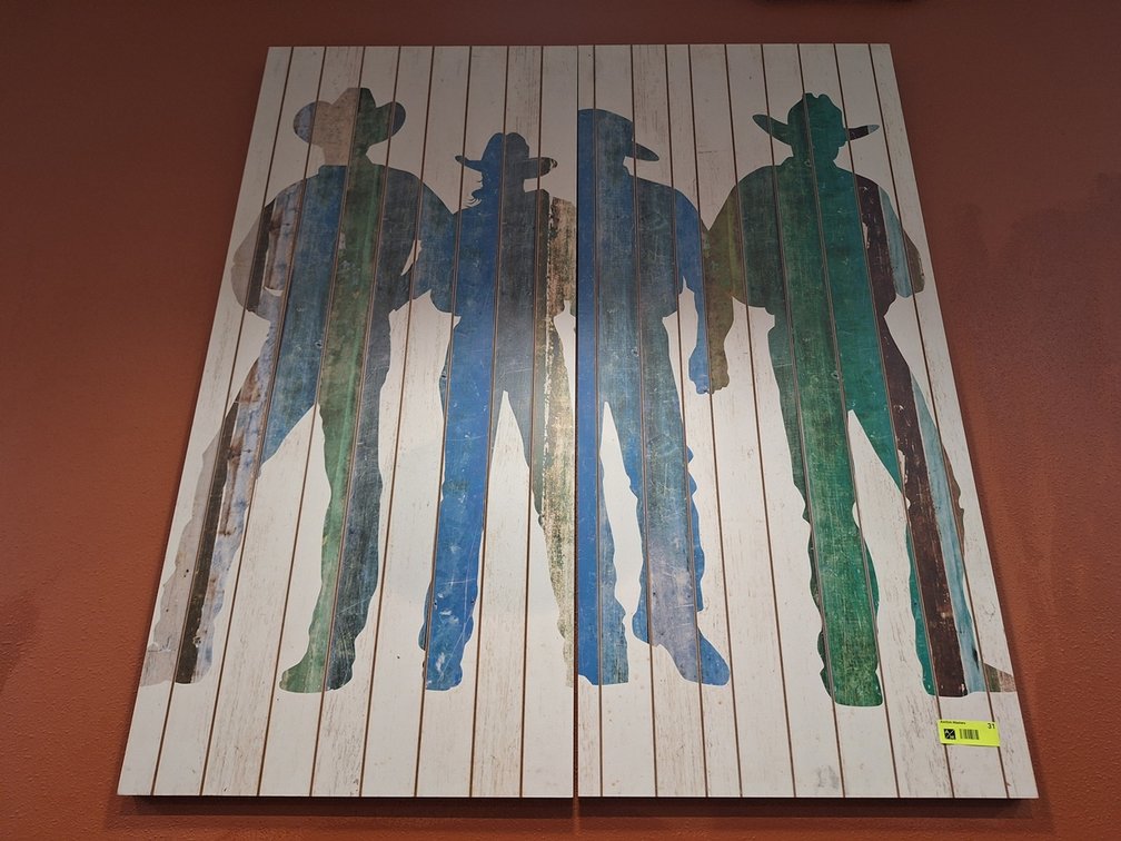 2 Pc. Western Wall Art, 20"x44" Each