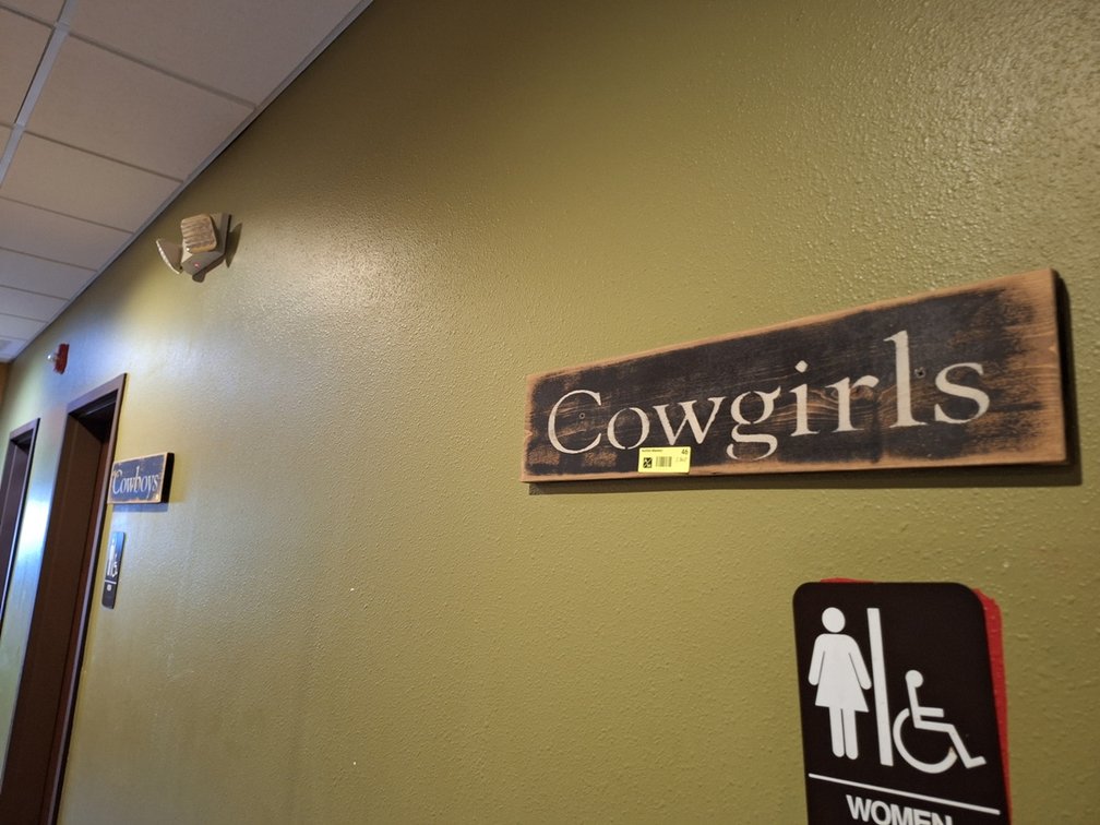 Cowgirl and Cowboy Signs, 23"x6"
