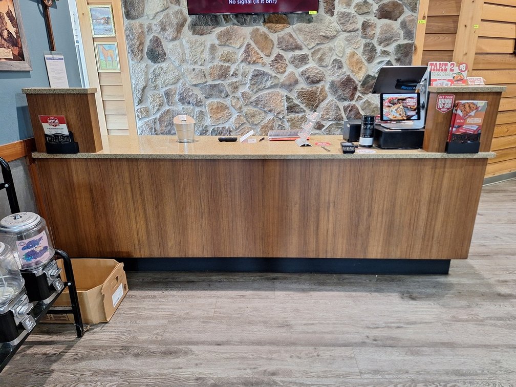 Checkout Counter, 108"x26"x49"