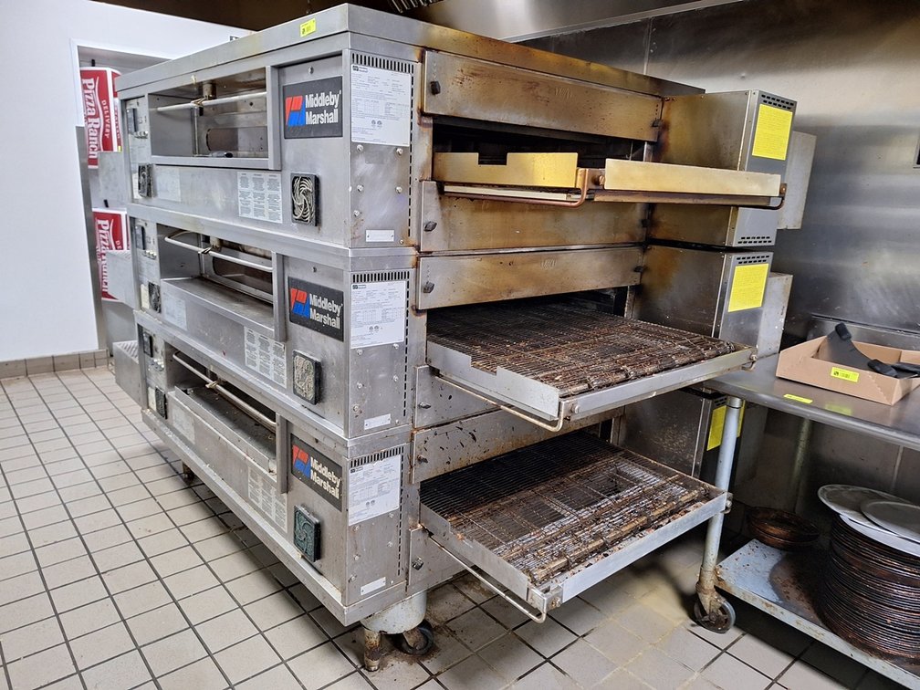 Middleby Marshall Triple Stacked Conveyor Oven, Model PS570G, Nat. Gas, 108"x64"x69"