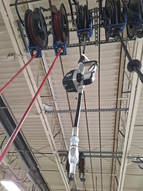 Graco Coolant Hose Reel with Hose and Nozzle