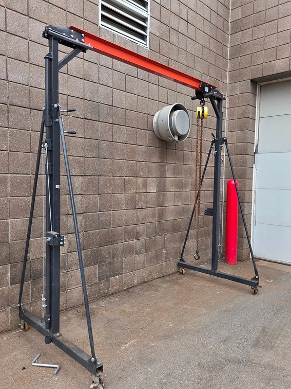 Gantry Crane on Wheels with 1 Ton Chain Hoist