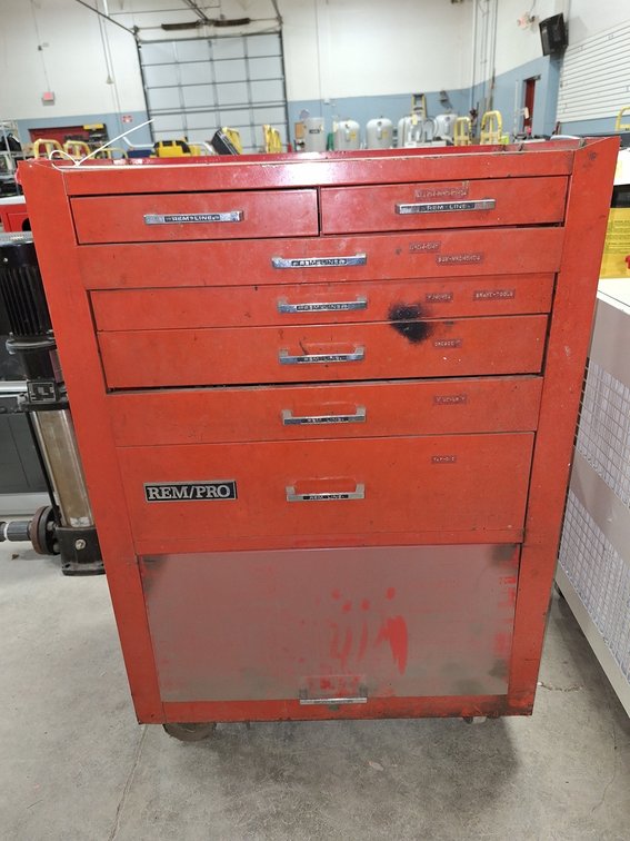 REM Pro 8-Drawer Tool Box with Contents, 26"x17"x40"