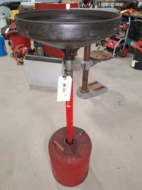 Portable 5-GAL Oil Drain Dolly, 9"x9"x42"