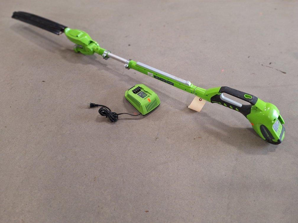 Green Work 40V Pole Hedge Trimmer with Charger, Model 22272