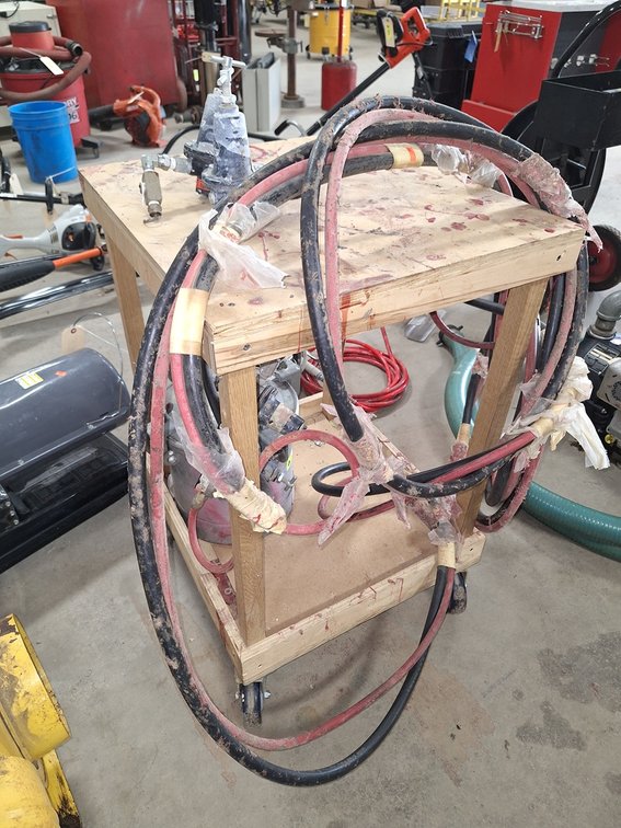 Paint Pneumatic Pressure Tank System with Cart, 21"X20"x32"
