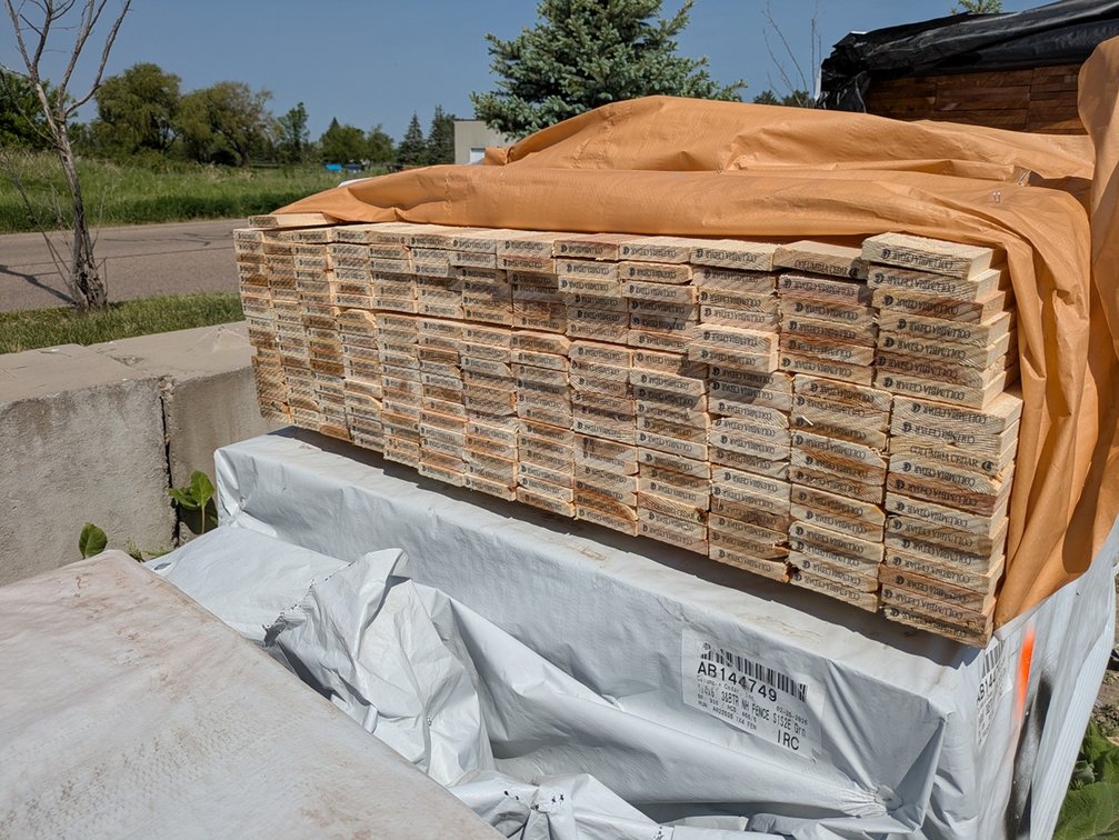 Cedar 1x4, 236 pieces, 6' lengths, 1416 linear ft