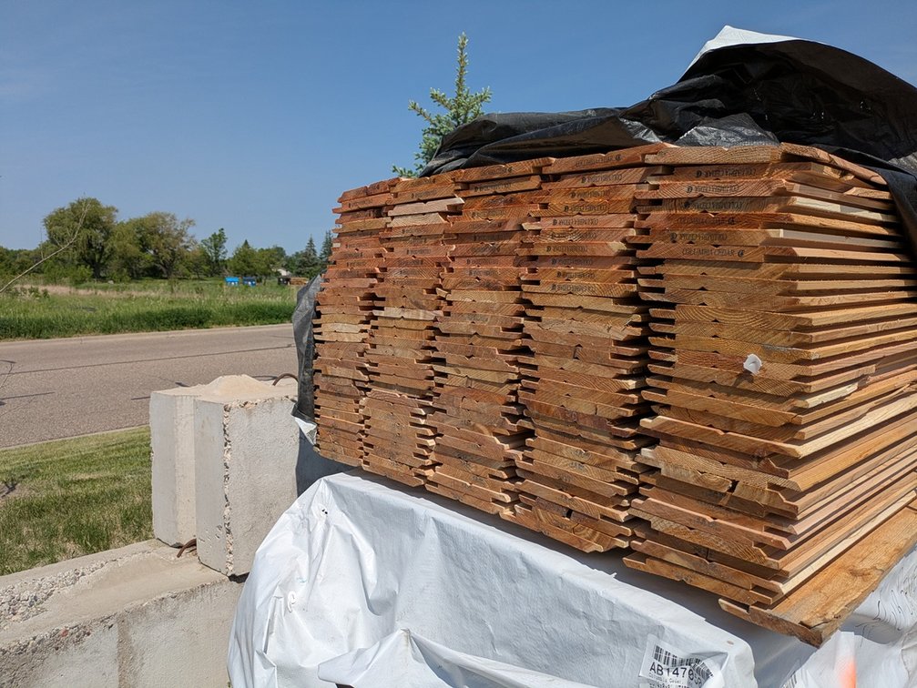 Cedar Channel BFR Siding, 7/8x10, 150 pieces, 8' lengths, 1200 linear ft, 900 sq ft