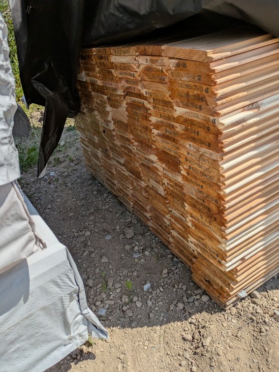 Cedar Utility BTR Flooring, 1x6, 288 pieces, 8' lengths, 2304 linear ft, 960 sq ft