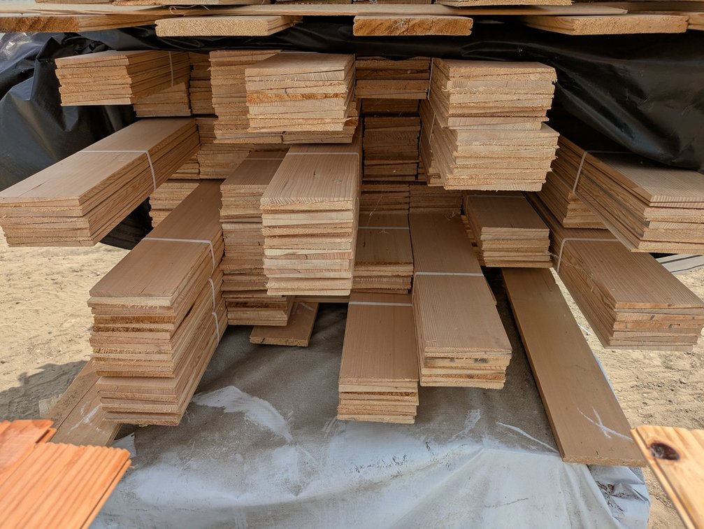 Hemlock RGH Kiln Dried Bevel Siding Tex Face, C/BTR VG Grade, 1x6, 290 - 3' lengths, 140 - 4' lengths, 130 - 5' lengths, 2080 linear ft, 780 sq ft