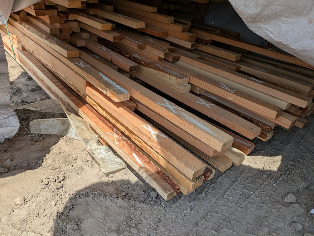 Douglas Fir RGH Kiln Dried Full Sawn, OUTS Grade, 1x2, 157 - 6' lengths, 93 - 7' lengths, 195 - 8' lengths, 28 - 9' lengths, 58 - 10' lengths, 3985 linear ft