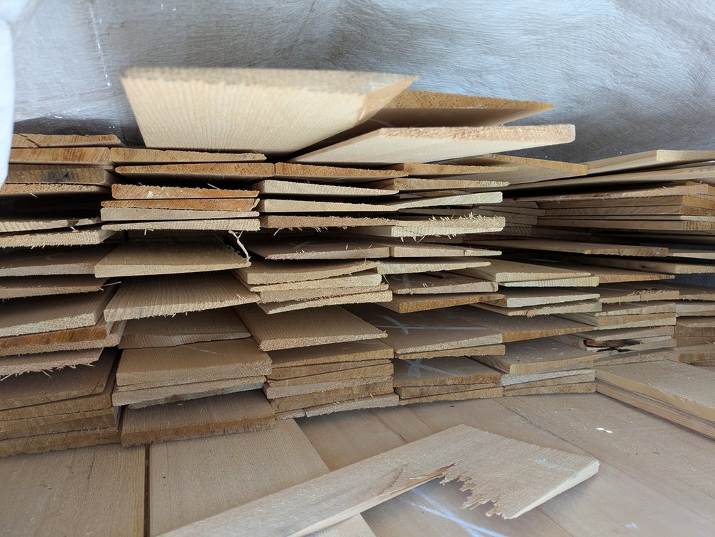 Hemlock Kiln Dried Bevel Siding, OUTS Grade, 1x6, 119 - 3' lengths, 125 - 4' lengths, 19 - 5' lengths, 952 linear ft, 193 sq ft