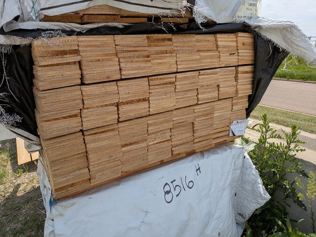 Hemlock RGH Kiln Dried Bevel Siding Tex Face, C/BTR VG Grade, 1x6, 270 - 3' lengths, 160 - 4' lengths, 130 - 5' lengths, 2100 linear ft, 788 sq ft