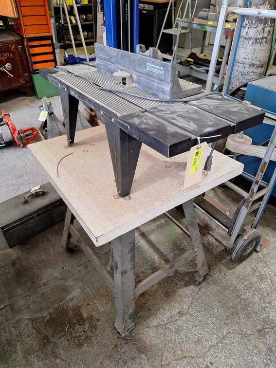 Craftsman Router Table with Router and Stand on Wheels