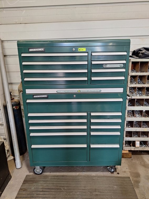 Masterforce Stacking Tool Chest on Wheels, 42"x18"x60"