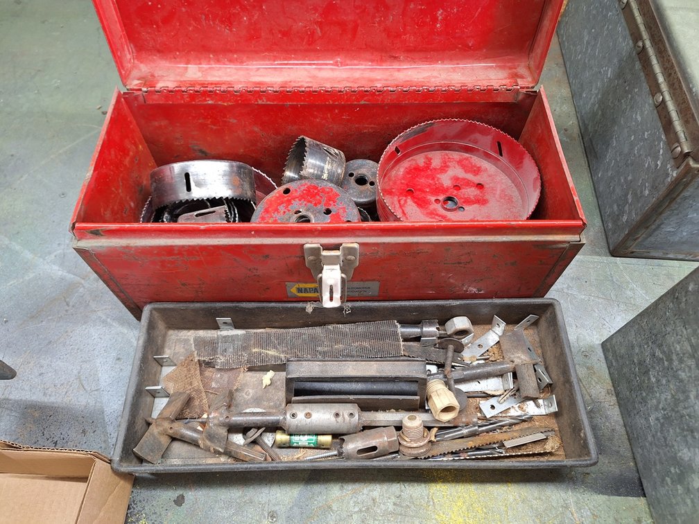 Metal Toolbox with Contents