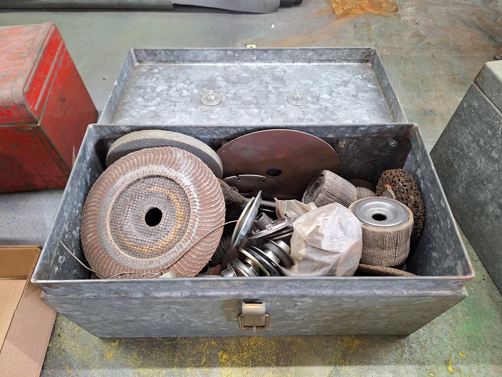 Metal Toolbox with Contents