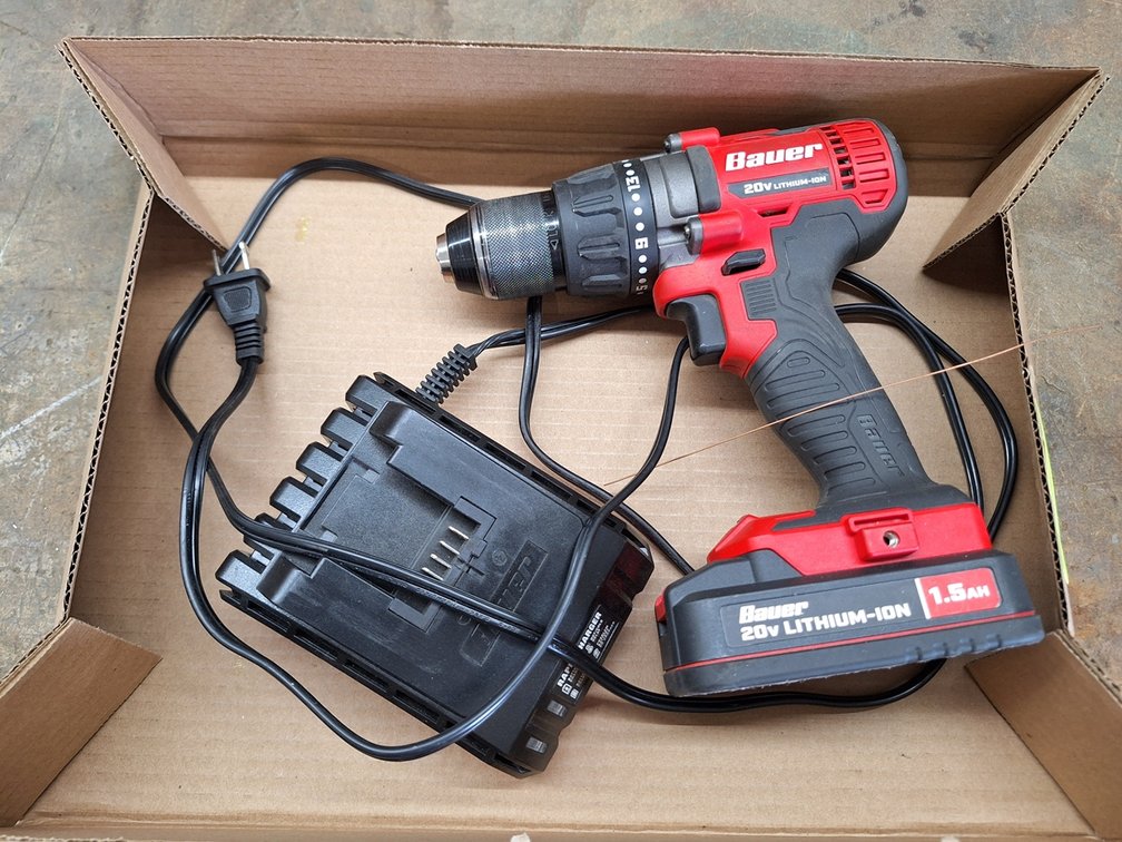 Bauer 20V Drill with Battery and Charger