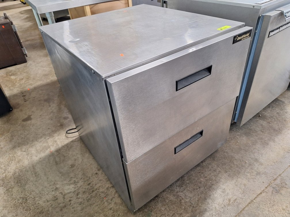Delfield SS Undercounter Refrigerator with 2-Drawers, Model UCD4427N-STAR1, 115V, 7.2A, 32"x27"x32"