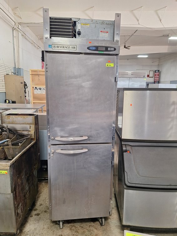 Beverage Air SS 2-Door Refrigerator, Model PR1-1AHS-XDX, 32"x27"x84.5"