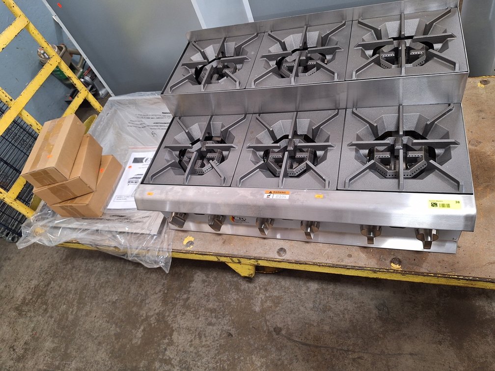 NEW Commercial SS CP6 Counter Top Gas Hot Plate, 36"x27"x14"