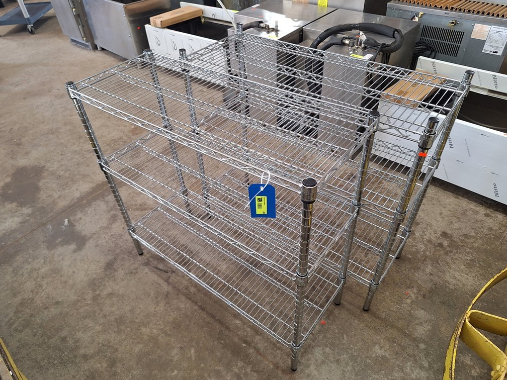 2 - SS 3-Tier Wire Racks, 36"x14"x35"