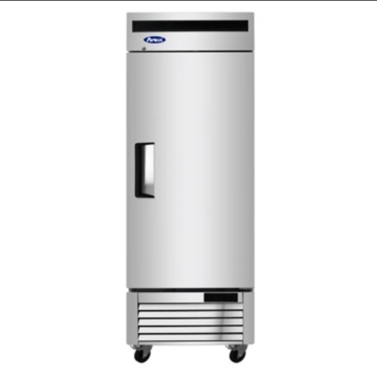 NEW Atosa Single Door SS Refrigerator, Model MBF8505GR
