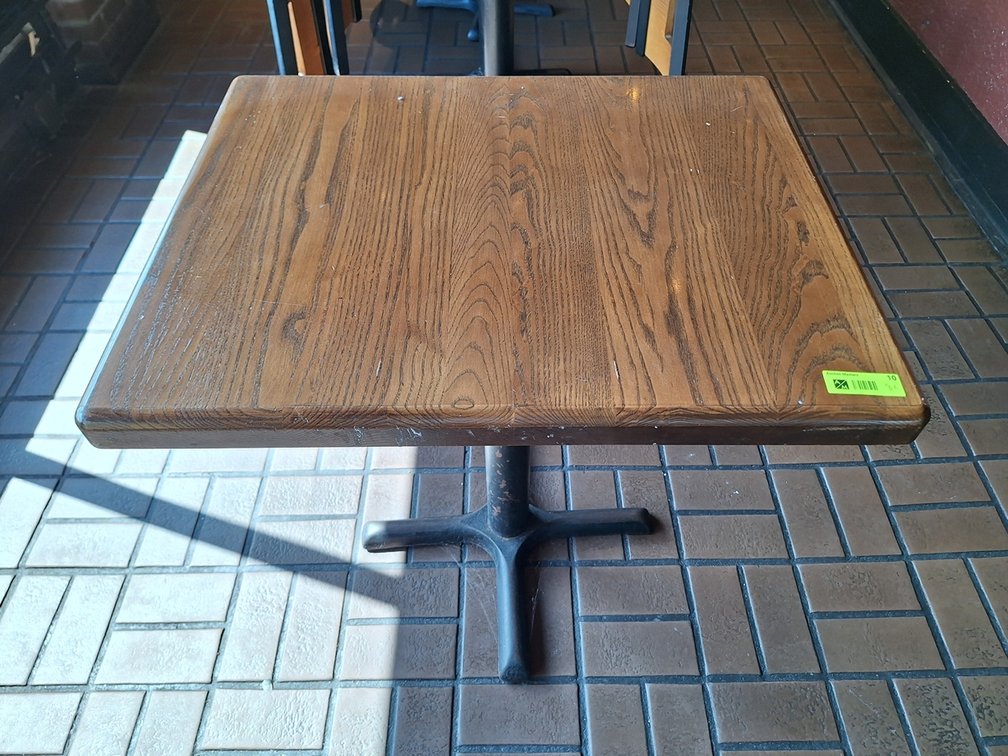 8 Wood/Metal Dining Tables, 29"x29"x29"