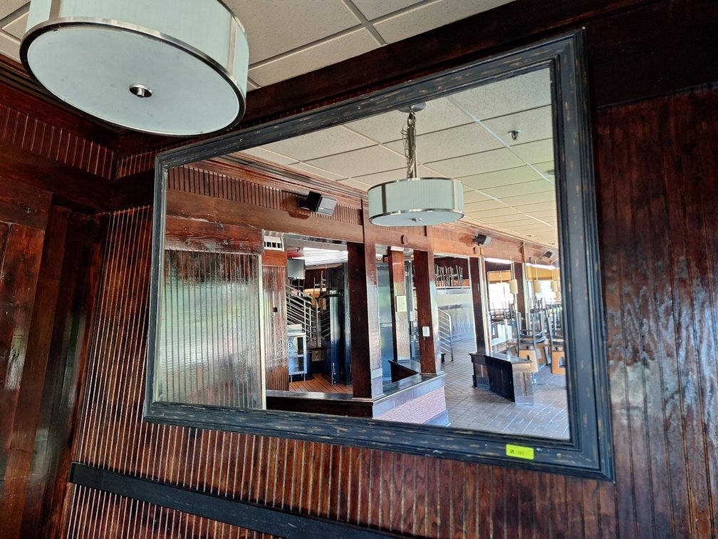 Wood Framed Mirror, 70"x46"
