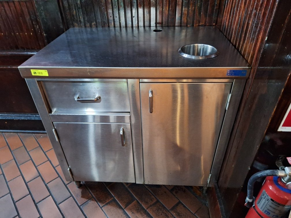 SS Trash Receptacle, 36"x24"x36"
