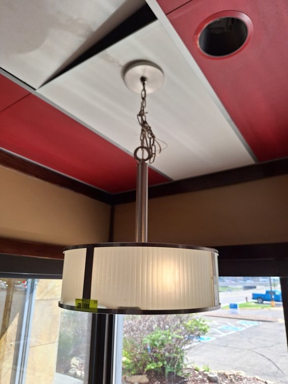 3 Hanging Light Fixtures, 18"x6"