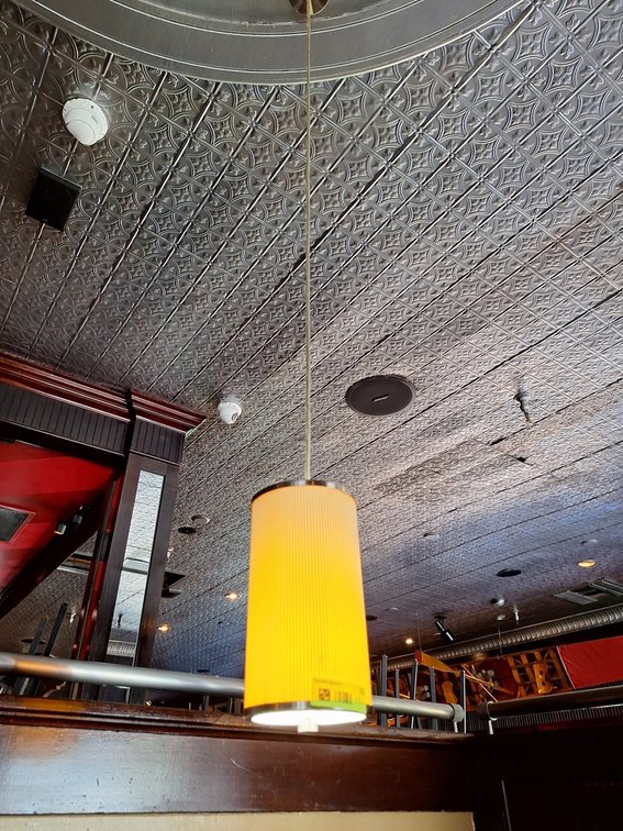 9 Hanging Pendant Lights, 6" D x 70" Dangle