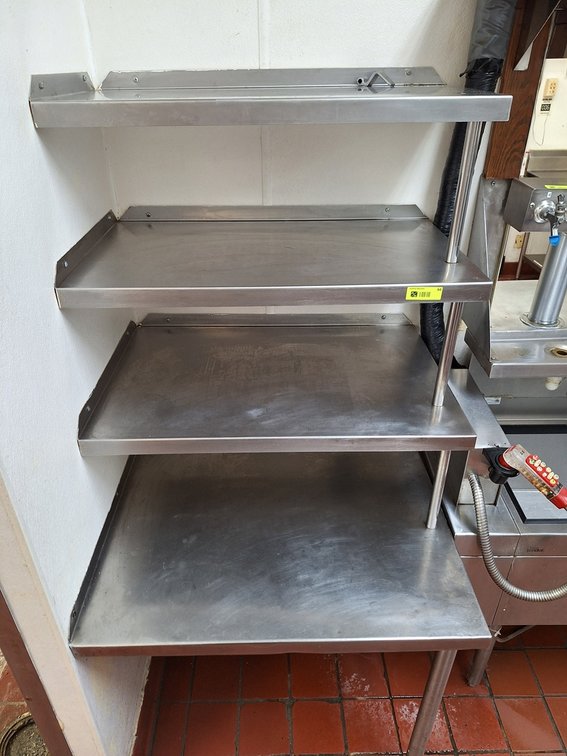 4-Tier SS Prep Shelf, 32"x32"x66"