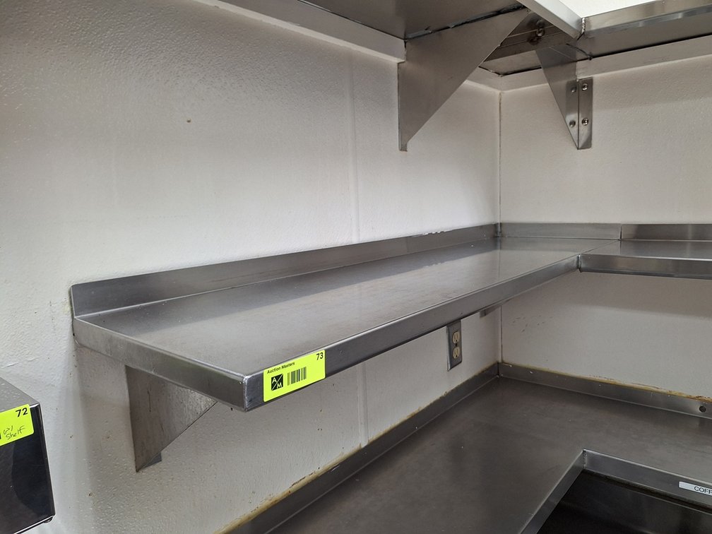 SS Corner Wall Shelf, 72"x42"x12"