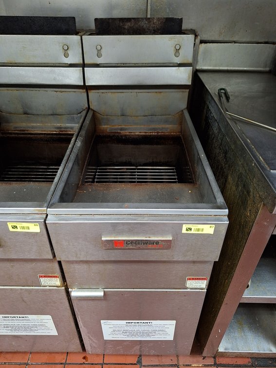 Cecilware Pro SS Gas Deep Fryer on Wheels, 16"
