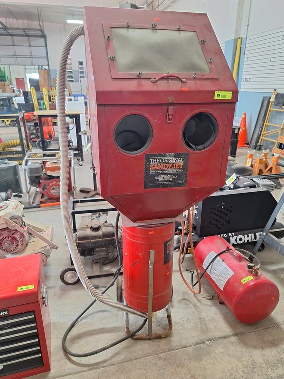 Portablast Sandyjet Sandblasting Cabinet, Model F-90-C, 24"x23"x64"