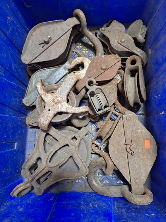 Assoretd Vintage Pulleys and Snatch Blocks