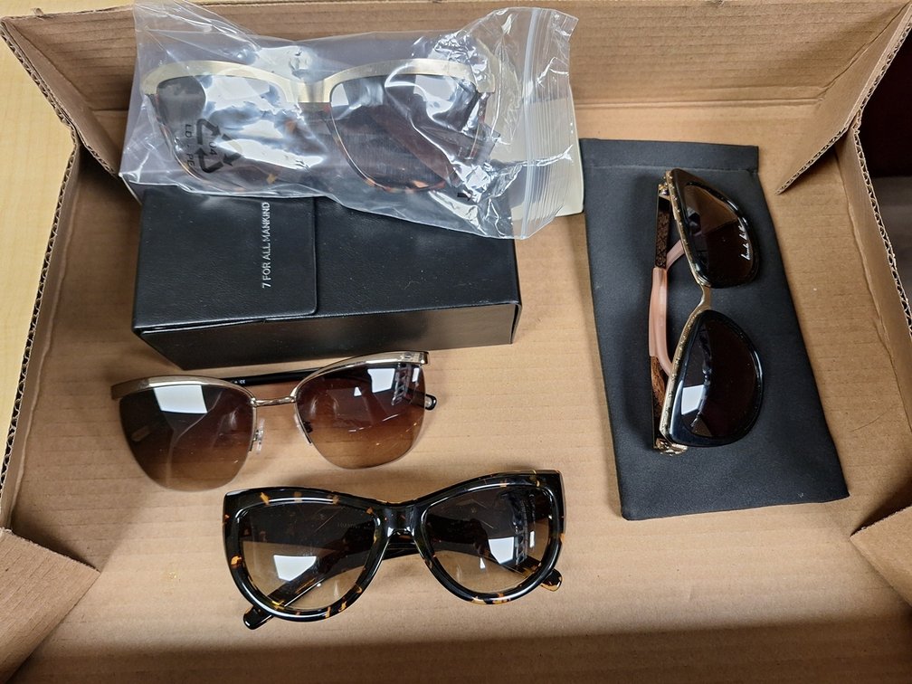 3 Pairs Sunglasses: Dolce & Gabban, Valentino and For All Mankind Sunglasses