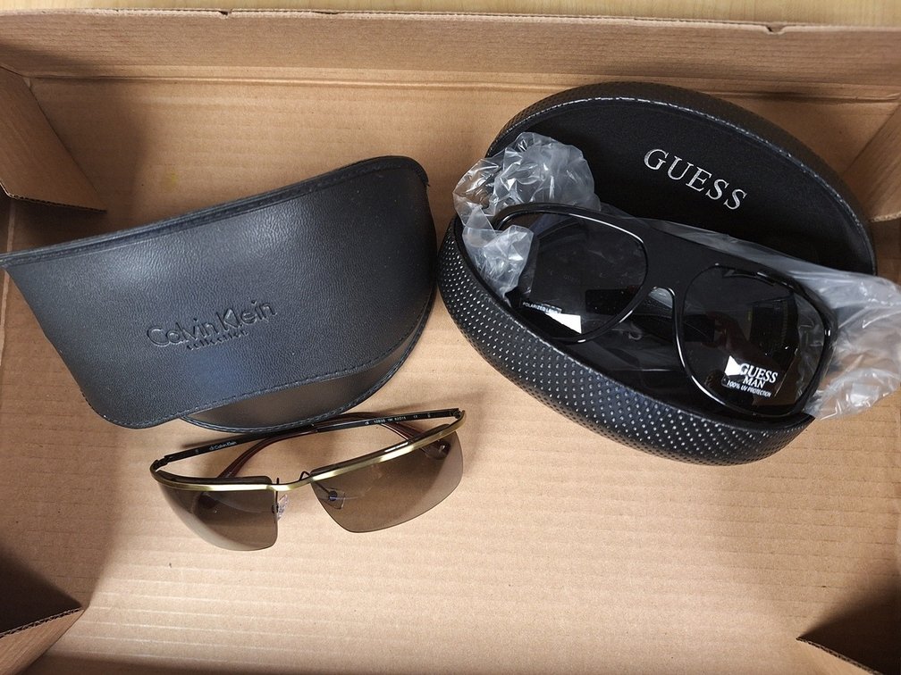 2 Pair Sunglasses: Calvin Klein and Guess