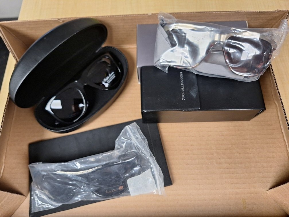 3 Pairs Sunglasses: Polo, Nicole Miller and For All Mankind