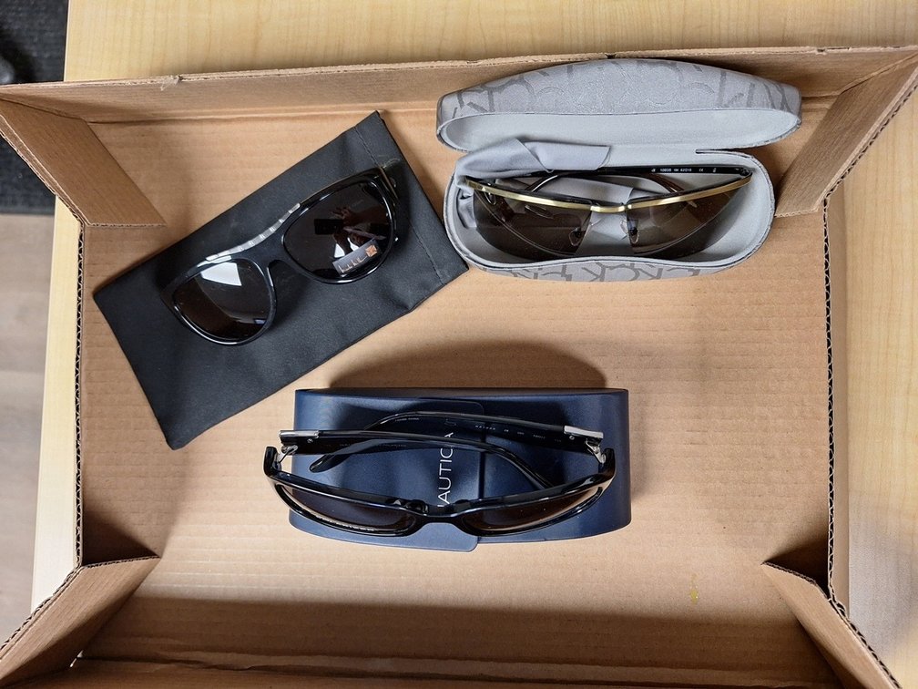 3 Pairs Sunglasses: Nautica, Calvin Klein and Nicole Miller