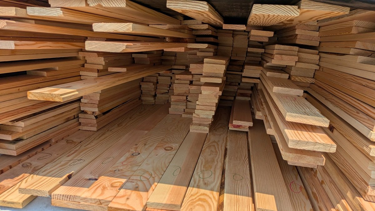 Douglas Fir 1"x4", Planer Falldown S4S, 6' to 10' Lengths, 2967 Linear Feet
