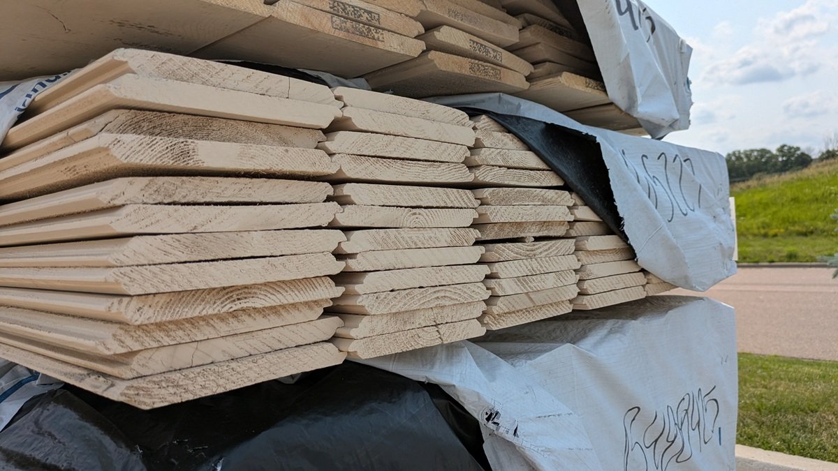 Beige Prime Western Wood 1"x8", UTIL LWP-11 REV KD, 12' Lengths, 852 Linear Feet, 480 Sq. Ft.